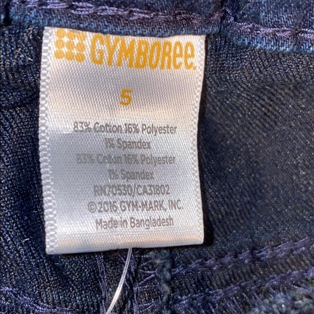 Gymboree Dark Blue Denim pants 5 Adjustable Waist​